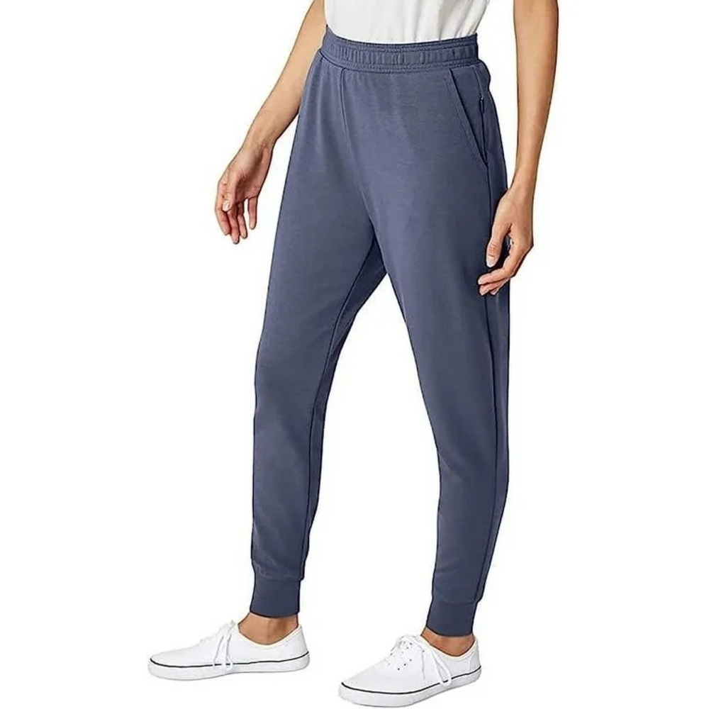 Eddie Bauer Lounge Jogger Pants XS Blue Stretch Pull On Cozy Sweatpants‎